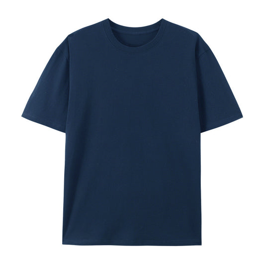 Cotton Round Neck T-shirt Heavy Loose Short Sleeve