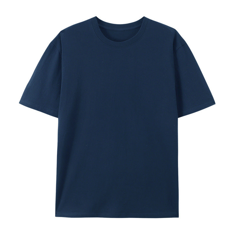 Cotton Round Neck T-shirt Heavy Loose Short Sleeve