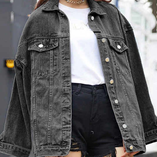 Baggy Casual Jacket Long Sleeve Plus Size Top