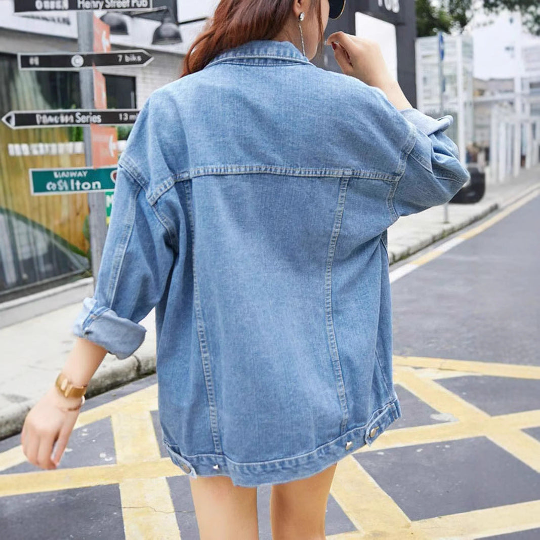 Baggy Casual Jacket Long Sleeve Plus Size Top