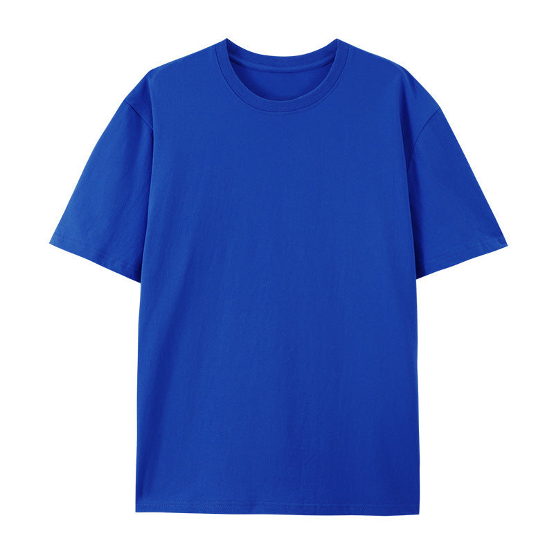 Cotton Round Neck T-shirt Heavy Loose Short Sleeve