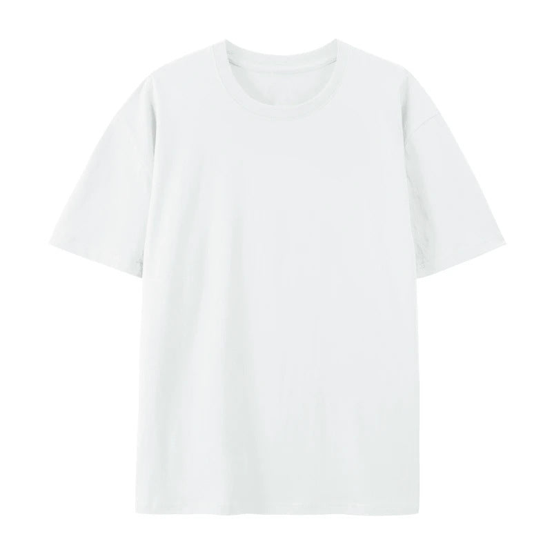 Cotton Round Neck T-shirt Heavy Loose Short Sleeve