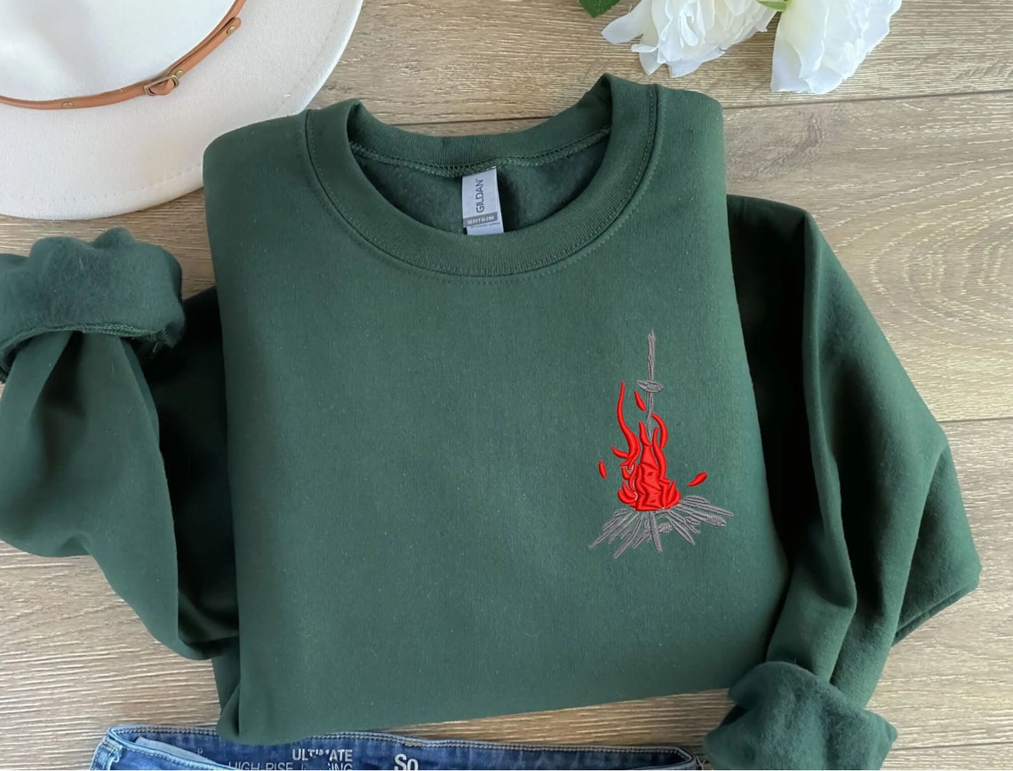 Dark Souls Bonfire EMBROIDERED Sweatshirt